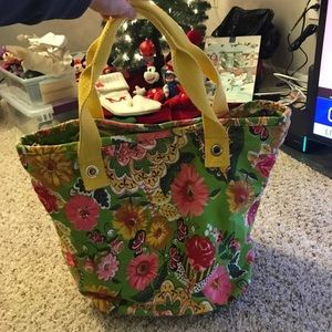 Canvas floral tote